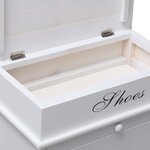 vidaXL Armoire à chaussures Blanc 50 x 28 x 58 cm Bois de Paulownia