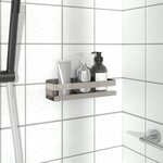 vidaXL Étagère de douche 23x6 5x6 cm acier inoxydable 304 brossé