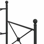 vidaXL Lit de jour avec gigogne sans matelas noir 90x200 cm acier