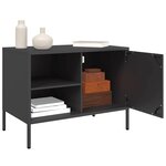 vidaXL Meuble TV noir 68x39x50 5 cm acier