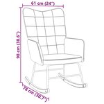 vidaXL Chaise à bascule Crème Velours