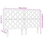 vidaXL Tête de lit design en blocs de diamant bleu foncé 180 cm en velours