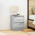 VidaXL Tables de chevet avec lumières LED 2Pièces sonoma gris 38x34x50 cm