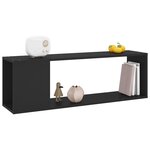 vidaXL Meuble TV Noir 100x24x32 cm Bois d'ingénierie