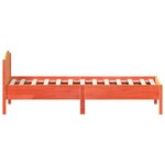 vidaXL Cadre de lit sans matelas cire marron 75x190 cm bois pin massif