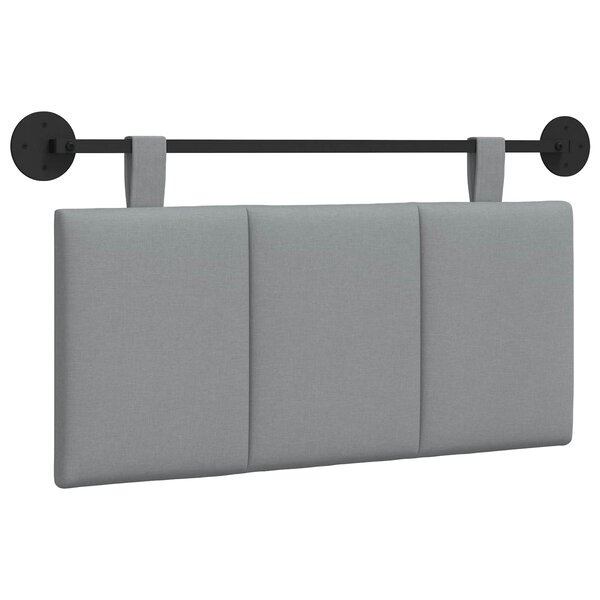 vidaXL Tête de lit suspendue Gris clair tissu