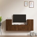 vidaXL Ensemble de meubles TV 4 Pièces Chêne marron Bois d'ingénierie