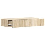 vidaXL Table d'appoint murale Chêne Sonoma 87 5 x 34 5 x 17 cm