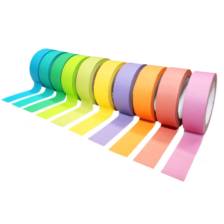 Masking tape 1 5 cm 10 rubans raimbow pack