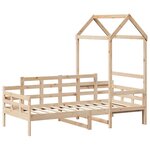 vidaXL Lit de jour avec toit sans matelas 80x200 cm bois massif