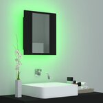 vidaXL Armoire à miroir de salle de bain LED Noir 40x12x45cm Acrylique