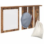 vidaXL Porte-manteau mural avec étagère Bois ancien 85 x 10 x 45 cm