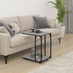 vidaXL Table d'appoint à roues Sonoma gris 50x35x55 5 cm