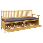 vidaXL Banc de rangement 2 -Seater 170 x 63 x 84 cm Rectangulaire
