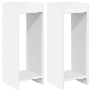 vidaXL Support de Plante 2 pièces Blanc 30 x 30 x 80 cm