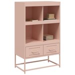 vidaXL Buffet haut rose 68 5x39x111 5 cm acier laminé à froid