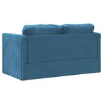 vidaXL Canapé-lit 2 en 1 bleu 122x204x55 cm velours