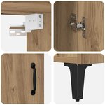 vidaXL Haut Armoire 2 Pièces Chêne artisanal Bois d'ingénierie