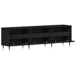 vidaXL Meuble TV Chêne noir 150 x 30 x 44 5 cm Bois d'ingénierie