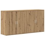 vidaXL Buffets 2 Pièces chêne artisanal 79 x 38 x 80 cm Bois d'ingénierie