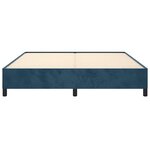 vidaXL Cadre de lit sans matelas bleu foncé 160x200 cm velours