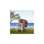 AXI Beach Lodge XL Maisonnette Scetinavian rouge Toboggan Gris