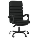 Fauteuil de massage inclinable de bureau informatique étude similicuir noir 02_0025418