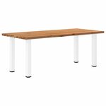vidaXL Table à manger marron clair bois de chêne massif rectangulaire