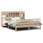 vidaXL Lit bibliothèque sans matelas 180x200 cm bois massif de pin