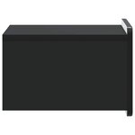 vidaXL Cabinet de chevet mural 2 Pièces Noir 33 x 34 5 x 24 cm