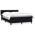 vidaXL Sommier à lattes de lit avec matelas noir 160x220 cm velours