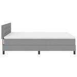 vidaXL Lit à ressorts avec matelas Gris clair 160 x 200 cm tissu
