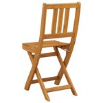 vidaXL Chaises de bistrot d'extérieur Naturel Bois d'Acacia Massif