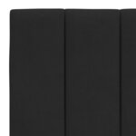 vidaXL Coussin de tête de lit noir 120 cm velours