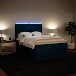 vidaXL Sommier à lattes de lit et matelas bleu 160x200 cm velours