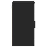 vidaXL Cabinet de salle de bain Montage mural Noir 30 x 31 5 x 61 cm