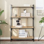 vidaXL Bibliothèque à 4 niveaux chêne sonoma 76x32x123 cm