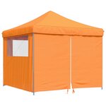 vidaXL Tente de réception pliable escamotable avec 4 parois latérales