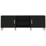 vidaXL Meuble TV Noir 150x30x50 cm Bois d'ingénierie