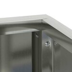 vidaXL Cache-pot de jardin Argent 100 x 100 x 50 cm Acier galvanisé