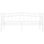 vidaXL Cadre de canapé-lit blanc métal 90x200 cm