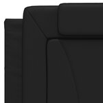 vidaXL Coussin de tête de lit Viana noir 100 cm similicuir