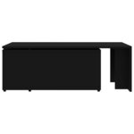 vidaXL Table basse Noir 150x50x35 cm Bois d'ingénierie