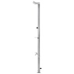 vidaXL Douche de jardin 220 cm Acier inoxydable