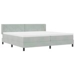 vidaXL Lit à ressorts avec matelas noir 100x200 cm en velours