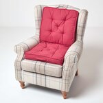 Coussin lombaire - Rouge Uni - HOMESCAPES