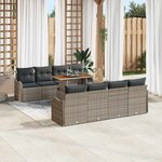 vidaXL Ensemble de canapé de jardin 7 Pièces Gris 100 x 55 x 73 cm