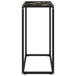 vidaXL Table console Noir 60x35x75 cm Verre trempé