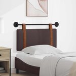 vidaXL Tête de lit suspendue Marron foncé PU antique