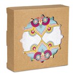 6 sous-verres ronds Mandalas turquoise